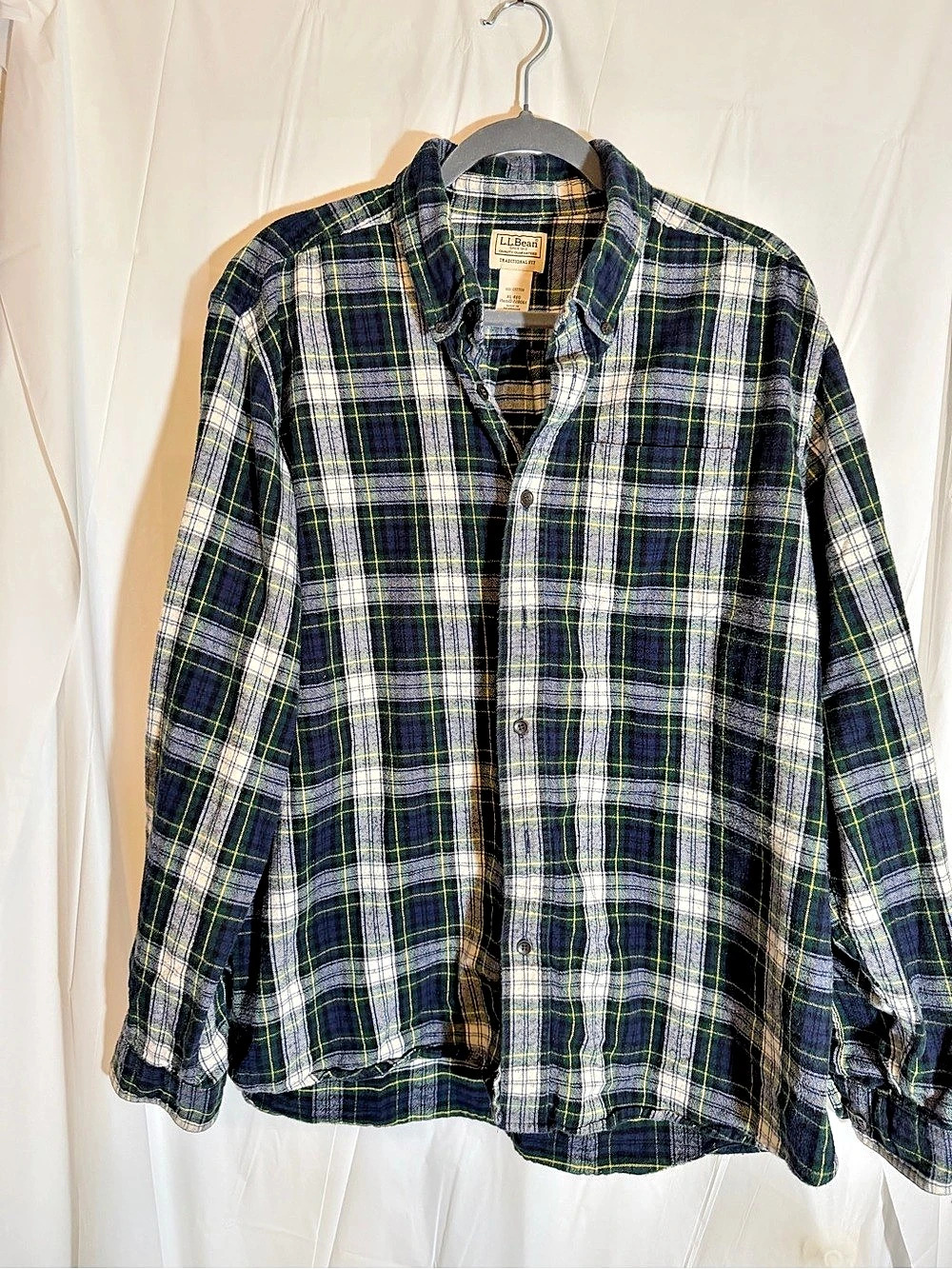 L.L.Bean Men's Scotch Plaid Flannel Shirt, Traditional Fit Scotch Plaid Flannel